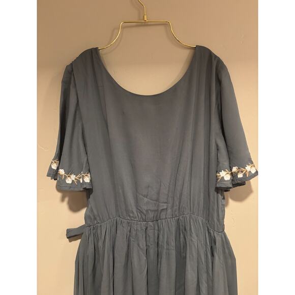 NWOT Jodifl Womens Embroidered Boho Maxi Size S Cottagecore Hippie Peasant - Picture 7 of 10